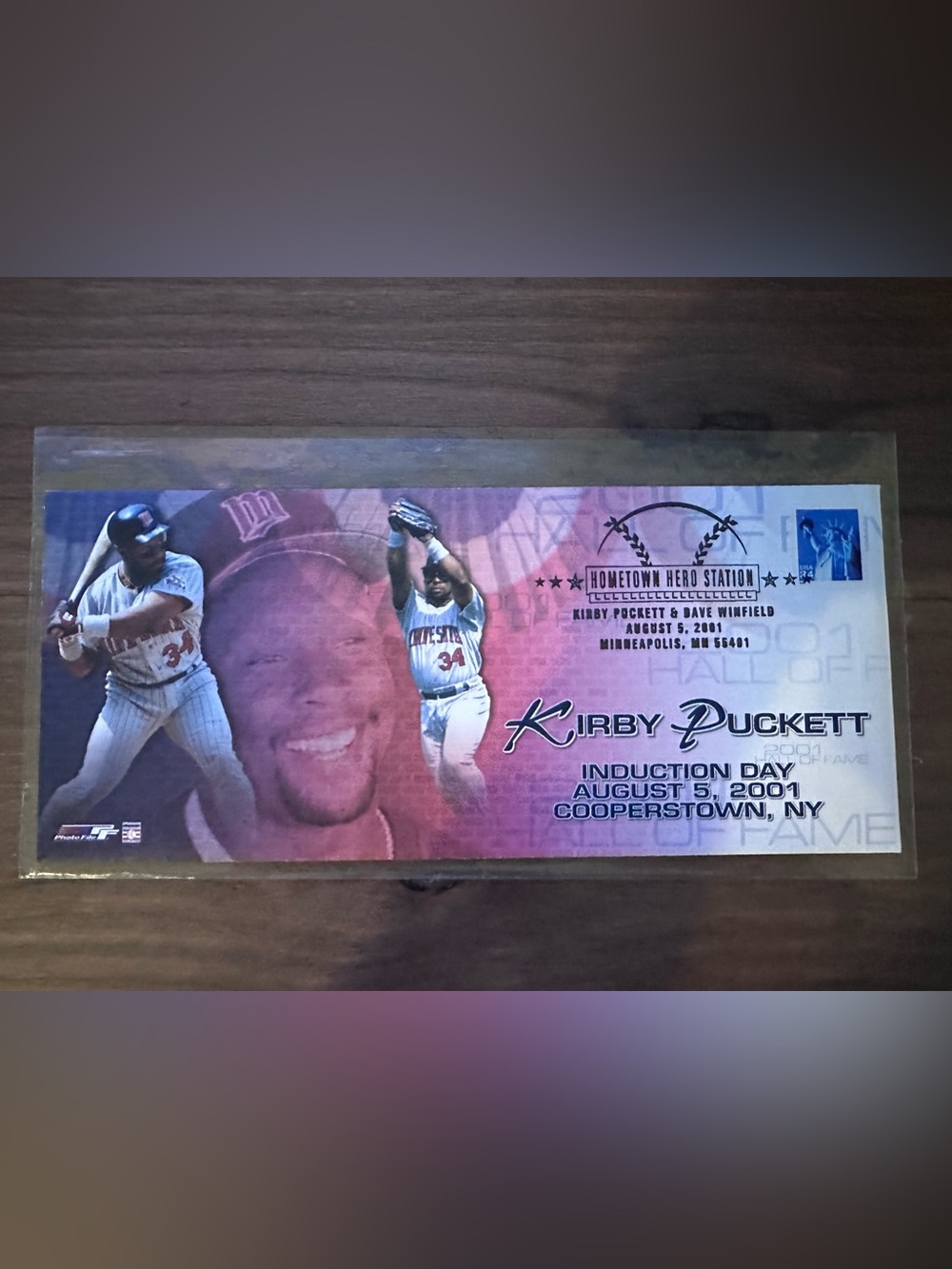 Kirby Puckett 2001 HOF Hometown Hero Envelope